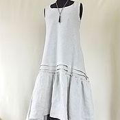 Одежда handmade. Livemaster - original item Kit linen Dress with pleats with podobnikar, in the style boho. Handmade.