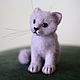 felted wool toy. Gray kitten Smokey, Felted Toy, Moscow,  Фото №1