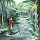 Cambodian boatman oil Painting, Pictures, Moscow,  Фото №1