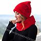 Шапка экомех "Алая". Шапки. KUDESNITSA Designer Accessories. Ярмарка Мастеров.  Фото №5