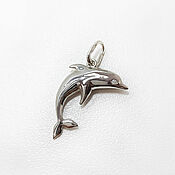 Украшения handmade. Livemaster - original item Pendant: Dolphin made of 925 sterling silver (P9). Handmade.