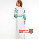 Dress Slavic White dew with green. Dresses. Slavyanskie uzory. Online shopping on My Livemaster.  Фото №2
