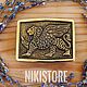 Пряжка Крылатый страж  купить мужскую пряжку. Ремни. NIKISTORE - bronze (nikistore-art). Ярмарка Мастеров.  Фото №4
