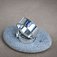 Order Unusual engagement rings with sapphires 'Zefyros'. Unusual Gemstone Jewelry. Livemaster. . Wedding rings Фото №3