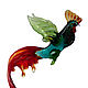Interior hanging decoration stained glass bird Rooster Rowdy, Pendants for pots, Moscow,  Фото №1