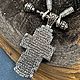 Крест с молитвой на гайтане со вставками. Крестик. MisMi jewelry. Ярмарка Мастеров.  Фото №6