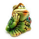 Ceramic figurine 'Frog in a hat'. Figurine. aboka. Online shopping on My Livemaster.  Фото №2