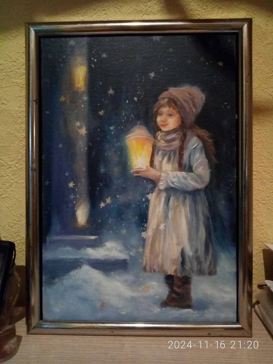 Несущая Свет. Масло, холст на картоне 30х20.
