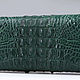 Кошелек-клатч женский из кожи крокодила IMA0007VG2. Кошельки. CrocShop товары из экзотической кожи. Интернет-магазин Ярмарка Мастеров.  Фото №2