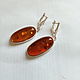 Order Classic AMBER, silver plated earrings. Gems&Silver Jewelry. Livemaster. . Earrings Фото №3