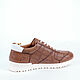 Заказать Кроссовки из кожи крокодила коричневые с белой вставкой. Croc-Shoes. Ярмарка Мастеров. . Кроссовки Фото №3