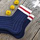 Темно-синие вязаные шерстяные носки RussianSocks теплые шерстяные. Носки. RussianSocks ВЯЗАНЫЕ НОСКИ ВАРЕЖКИ. Ярмарка Мастеров.  Фото №4