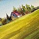 Картина акварелью пейзаж «Зелёный луг». Картины. Жанна Губина Картины. Ярмарка Мастеров.  Фото №6