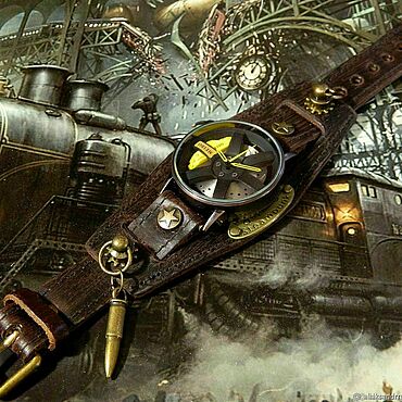 Украшения ручной работы. Ярмарка Мастеров - ручная работа Часы наручные "Brake Disc Steampunk". Handmade.