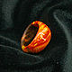 Кольцо из стабилизированной древесины "Пламя страсти". Кольца. Рыжий кот Рязань. Ярмарка Мастеров.  Фото №5