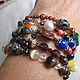 04 ARIES charm Bracelet 5 revs from natural stones Zodiac, Bead bracelet, Moscow,  Фото №1