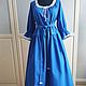 Long linen blue dress 'Sea breeze', Dresses, Anapa,  Фото №1