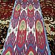 Uzbek silk ikat. The cloth hand weaving of Adras. ST016, Fabric, Odintsovo,  Фото №1