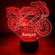 3D ночник светильник для мотоцикл. Ночники. 3D   Светильник. Интернет-магазин Ярмарка Мастеров.  Фото №2