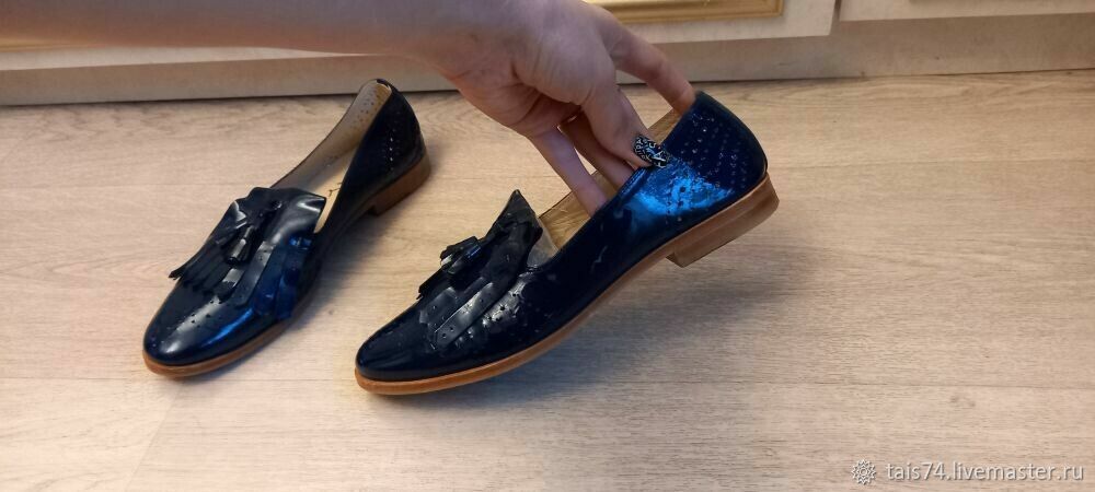 Винтаж: JHAY Испанские туфли- лоферы из нат кожи ( лак) купить винтернет-магазине Ярмарка Мастеров по цене 4600 ₽ – R9COKRU