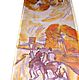 Scarf by Degas painting, batik, hand-painted, natural silk
