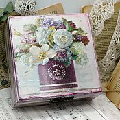 Для дома и интерьера handmade. Livemaster - original item Box vintage bouquet of flowers. Handmade.