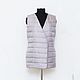 Quilted Pearl grey vest, natural silk. Vests. EverSpring. Dresses and coats.. Online shopping on My Livemaster.  Фото №2