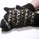 Order Women's knitted mittens Berne tricolour. Warm Yarn. Livemaster. . Mittens Фото №3