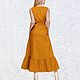 Платье льняное желтого оттенка. Платья. Alviella | ATELIER. Ярмарка Мастеров.  Фото №4