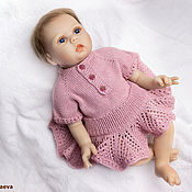 Одежда детская handmade. Livemaster - original item Sandbox with a skirt for a girl / knitted bodysuit for a baby. Handmade.