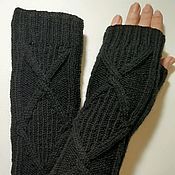Fingerless gloves without fingers Milada, black