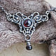 A Hint Of Red - mini-necklace of silver and garnet, Pendants, Tallinn,  Фото №1