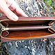 Длинный кошелёк "Осенняя Такса". Кошельки. Alla LeatherworkS. Интернет-магазин Ярмарка Мастеров.  Фото №2