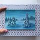 Order Painting miniature-postcard oil ' Snow and turquoise'. letymary (letymary). Livemaster. . Pictures Фото №3