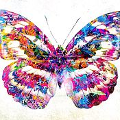 Картины и панно handmade. Livemaster - original item Pictures: colorful butterfly. Handmade.