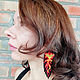 Long Beaded Earrings in Ethnic Style Fiery Brush Earrings. Earrings. StylishThings4U. My Livemaster. Фото №4
