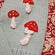 Заказать Митенки с мухоморами. Вяжи - Валяй. Ярмарка Мастеров. . Митенки Фото №3