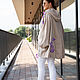 Order Linen parka with purple embroidery. NATALINI. Livemaster. . Parkas jacket Фото №3