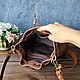 Сумка торба коричневая, цвет коньяк, плетеная кожа. Классическая сумка. Эльвира Коноплева. Ярмарка Мастеров.  Фото №6
