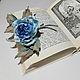 Brooch-pin: Blue rose silk. Brooches. silk fairy tale. My Livemaster. Фото №4