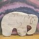 Wooden Elephant puzzle elephant fridge Magnet, Montessori. Stuffed Toys. magics-cave. Online shopping on My Livemaster.  Фото №2