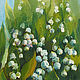 The lilies Painting is oil on canvas 13h18 cm, Pictures, St. Petersburg,  Фото №1