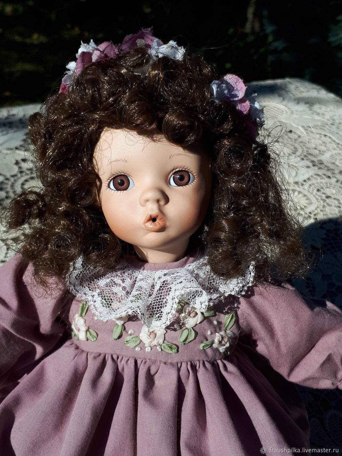 rose porcelain doll