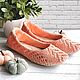 38,5 р. Вязаные тапочки-балетки " Кружева". Тапочки. Марина (Knitted Comfort). Интернет-магазин Ярмарка Мастеров.  Фото №2