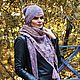 Бактус и шапка бини НОЧНАЯ ФИАЛКА. Бактус. Екатерина Гольцова. Интернет-магазин Ярмарка Мастеров.  Фото №2