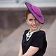 Evening hat with veil. Color fuchsia. Hats1. Exclusive HATS. LANA ANISIMOVA.. My Livemaster. Фото №5