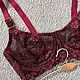 "Secret day dry wine" Комплект белья из кружева. Комплекты белья. BY FEMME BRAND Белье и корсеты. Интернет-магазин Ярмарка Мастеров.  Фото №2