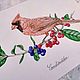 Bird watercolor red cardinal. Pictures. vettochka. My Livemaster. Фото №5