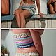 Вязаный кроп топ с юбочкой. Купальники. Ms.Julie. Интернет-магазин Ярмарка Мастеров.  Фото №2