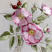 Embroidered satin stitch pattern Gooseberry
